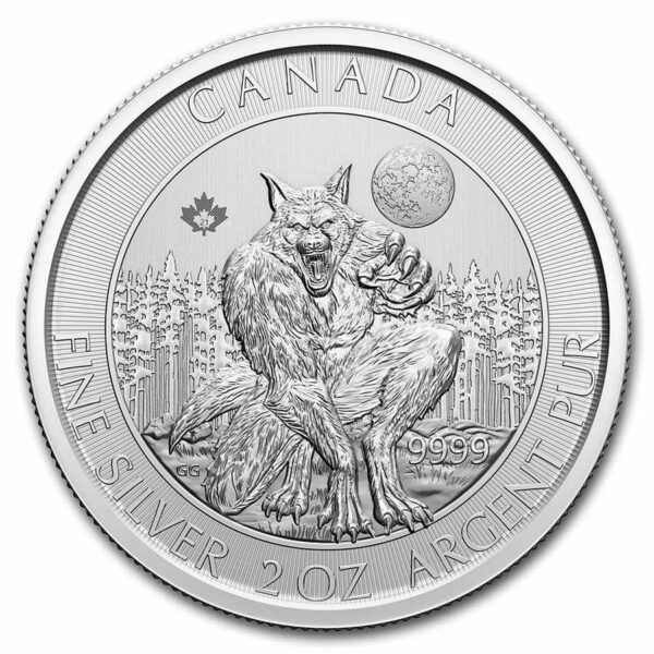 2021 Canada 2 Oz Silver Creatures Of The North Werewolf 237395 Slab