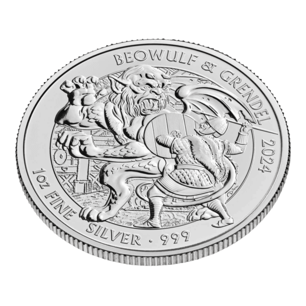 Beowulf & Grendel 2024 1oz Silver Coin - Image 3