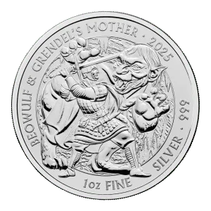 Beowulf and Grendel’s Mother 2025 1oz Silver Coin