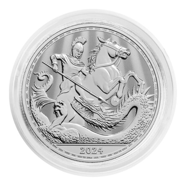 St George and the Dragon 2024 1oz Silver Coin - Image 6