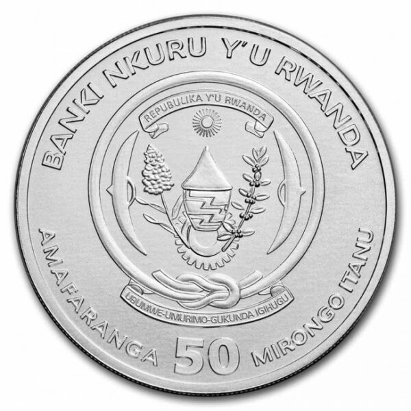 2023 Rwanda 1 Oz Silver African Ounce Nile Crocodile Bu 269380 Rev